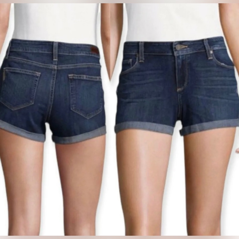 PAIGE  Jimmy Shorts Dark Wash Jean Shorts  Denim Size 27 - EUC